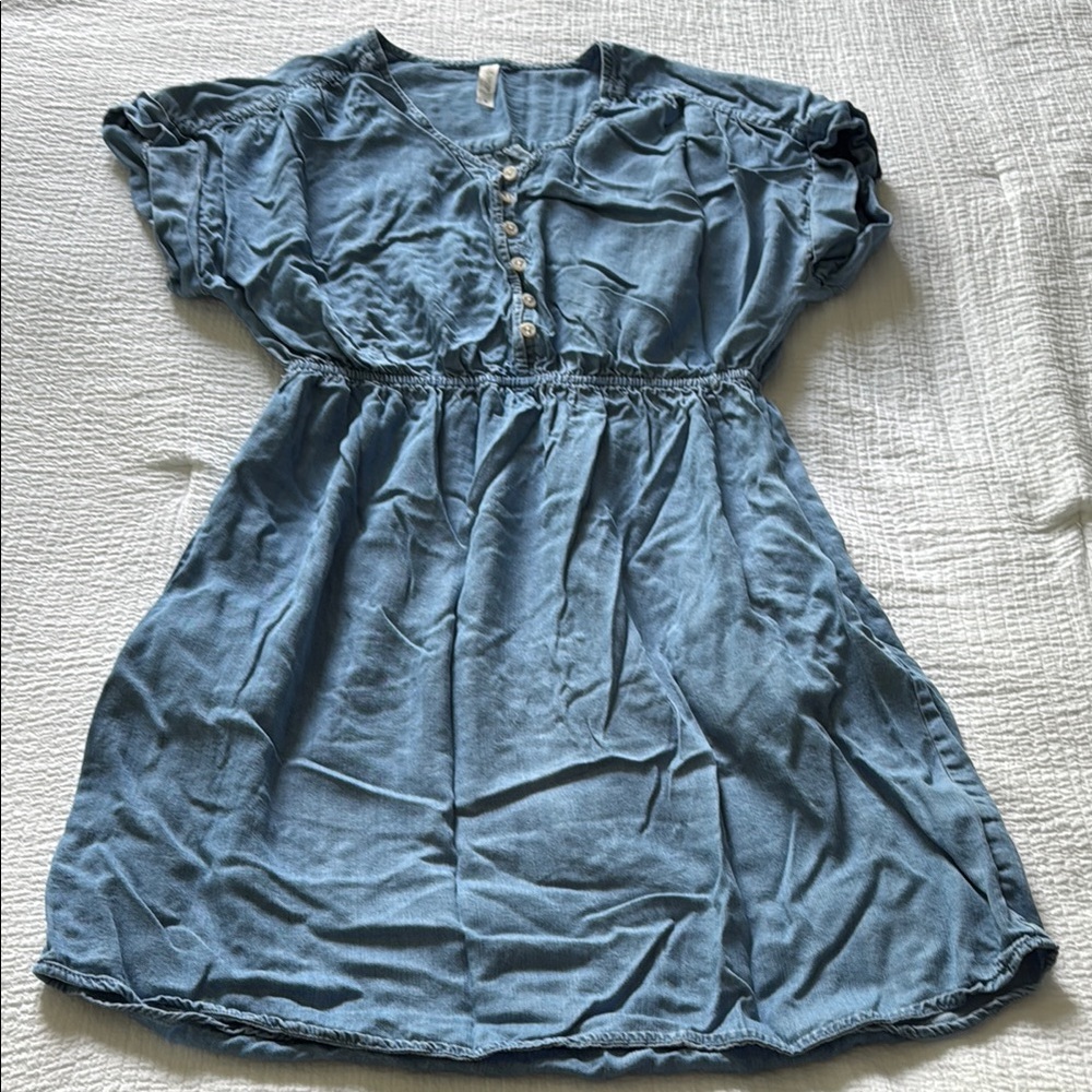 Mia & Tess Women’s Chambray Blue Denim Mini Dress